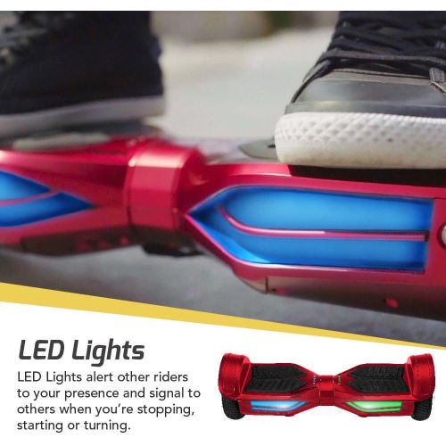 스웩트론 Swagtron Swagboard Elite Hoverboard  Bluetooth Speaker & Lights, Personalize Experience w/Android/iOS App