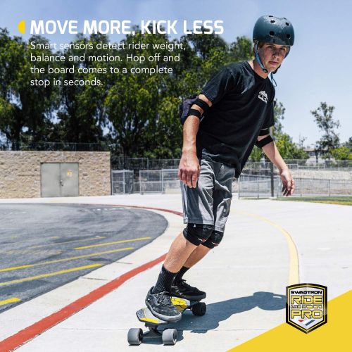 스웩트론 Swagtron Swagskate NG-3 Electric Skateboard for Kids, Teens | Kick-Assist A.I. Smart Sensors | Mini E-Cruiser Skateboard w/Move-More/Endless Mode | 9” Deck 72mm Wheels (NG-3)