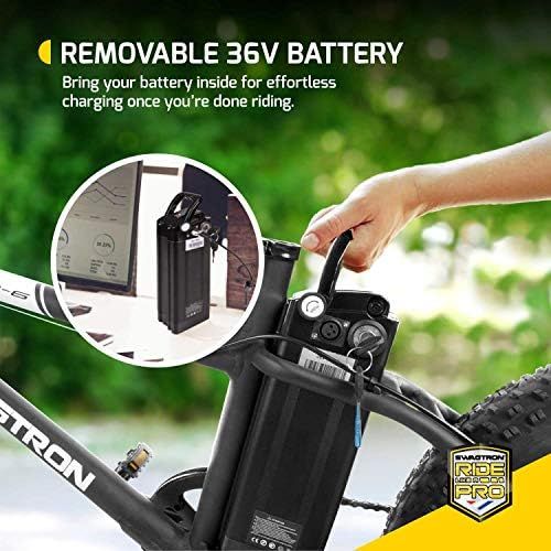 스웩트론 Swagtron EB-6 Bandit E-Bike 350W Motor, Power Assist, 4” Tires, 20” Wheels, Removable 36V Lithium Ion Battery, Dual Disc Brakes Electric Bike 7-Speed Shimano SIS Shifting Built fo