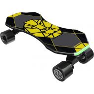 Swagtron NG-3 Swagskate Electric Skateboard for Kids & Teens with Kick-Assist, A.I. Smart Sensors, Move-More/Endless Mode, 9” Deck, Black, 72mm Wheels