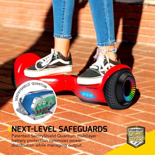 스웩트론 Swagtron Swagboard Twist Lithium-Free UL2272 Certified Hoverboard with Startup Balancing, Dual 250W Motors, Patented SentryShield Quantum Battery Protection