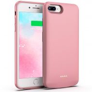 Swaller Battery Case for iPhone 8 Plus/7 Plus, 5500mAh Slim Portable Charger Case Extend 150% Battery Life, Protective Backup Charging Case Compatible with iPhone 8 Plus/7 Plus (Rose Gold)