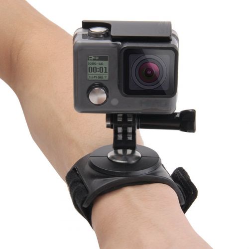  Swallowuk 360°Hand Handgelenk Rotation Halterung fuer Gopro Hero 6/5/4/3+/3/2/1 und Sport Kamera