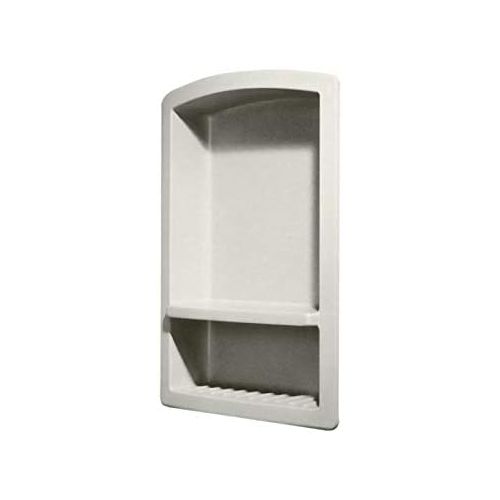  Swan RS02215.018 Solid Surface Single Shower Shelf, 4.3 D x 15 W x 22 H, Bisque