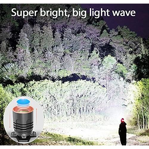  Swanlake Led Headlamps for Adults Rechargeable,10000 High Lumen,Zoomable Waterproof ,Super Bright Head Flashlight, High Power Outdoor Head Lamp for Adult Work at Night Camping Adventures Hi