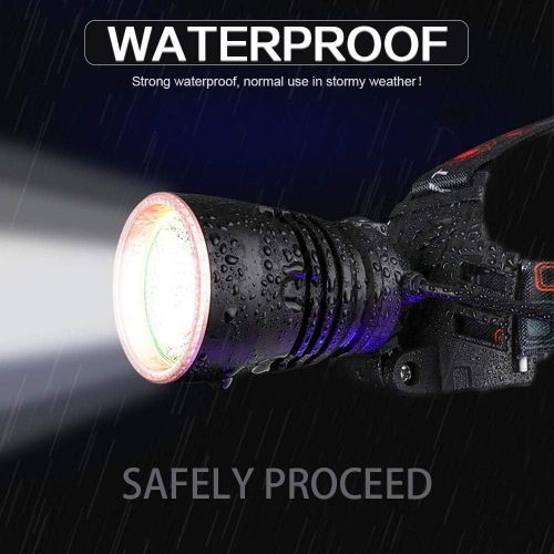  Swanlake Led Headlamps for Adults Rechargeable,10000 High Lumen,Zoomable Waterproof ,Super Bright Head Flashlight, High Power Outdoor Head Lamp for Adult Work at Night Camping Adventures Hi