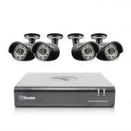 Swann HD (1280 x 720) Security System, 4 Channel DVR with 4 x High Definition 1MP Pro-A850 Weatherproof Aluminum Surveillance Cameras, Motion Detection daynight, HDMI & VGA output