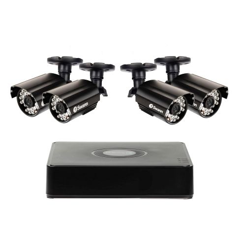  Swann 4 Channel 960H DVR Home Security System with 4 Bullet Cameras - Contains 1 x DVR4-1525, 500GB HDD 4 x Pro 615 Cameras - SWDVK-4ALP14-US