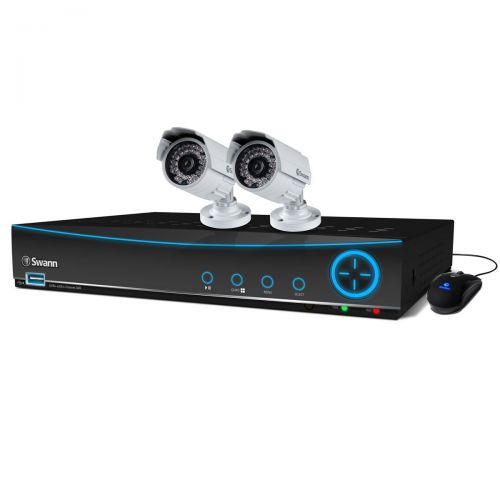  Swann SWDVK-442002-US DVR4-4200 4 Channel 960H Digital Video Recorder and 2 x PRO-642 Cameras (BlackWhite)