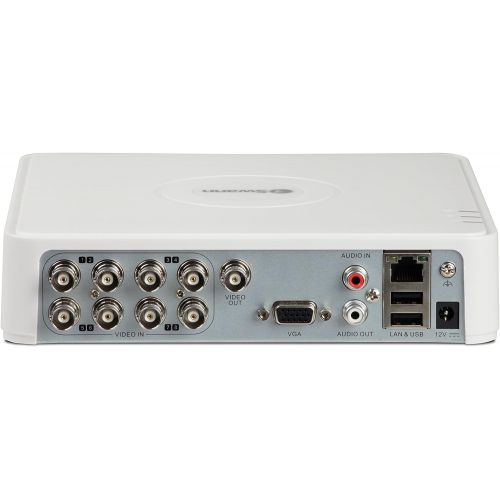  Swann SRDVR-81525H-US 8 Channel Mini DVR with 500gb HDD Expandable Digital Surveillance Recorder, White