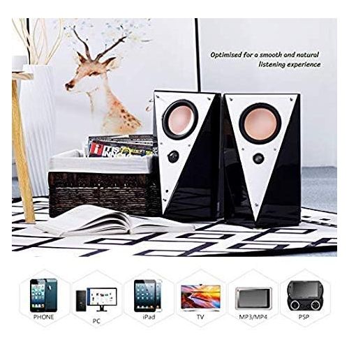  Swan Speakers - M200MKIII+ - Powered 2.0 Bluetooth Bookshelf Speakers - HiFi speakers - 1.1 Dome Tweeters - 5.25 Midbass Drivers - Solid Wood Cabinet - Highly Detailed Playback of