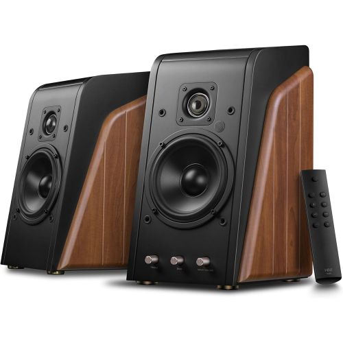  Swan Speakers - M200MKIII+ - Powered 2.0 Bluetooth Bookshelf Speakers - HiFi speakers - 1.1 Dome Tweeters - 5.25 Midbass Drivers - Solid Wood Cabinet - Highly Detailed Playback of