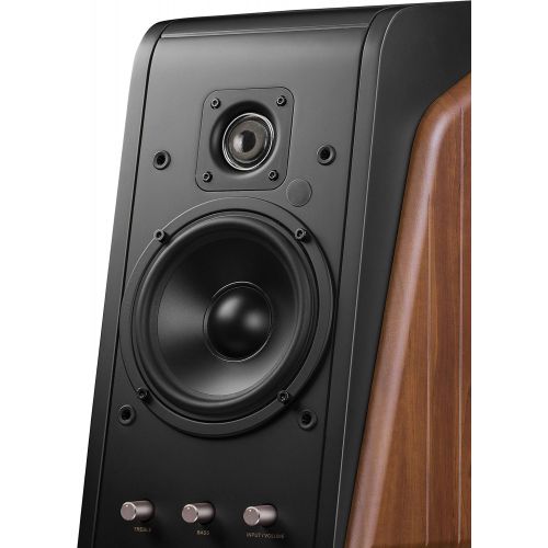  Swan Speakers - M200MKIII+ - Powered 2.0 Bluetooth Bookshelf Speakers - HiFi speakers - 1.1 Dome Tweeters - 5.25 Midbass Drivers - Solid Wood Cabinet - Highly Detailed Playback of