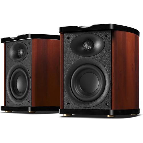  Swan Speakers - M200MKIII+ - Powered 2.0 Bluetooth Bookshelf Speakers - HiFi speakers - 1.1 Dome Tweeters - 5.25 Midbass Drivers - Solid Wood Cabinet - Highly Detailed Playback of