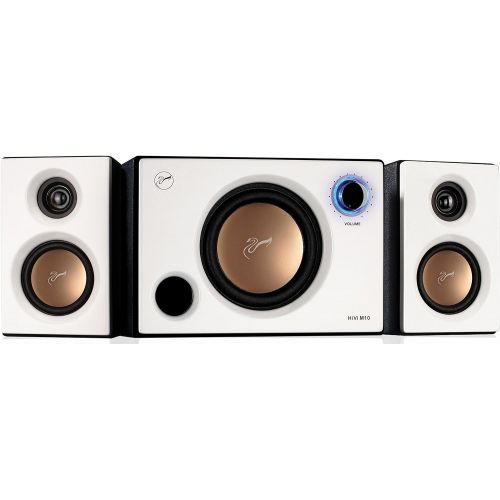  Swans Speakers Swan Speakers - M20-5.1 - 5.1 Powered Bookshelf Speakers - Wooden Cabinets - 65W RMS 8 Subwoofer - Powerful Bass - Compact Luxurious Home Theater - Remote Control