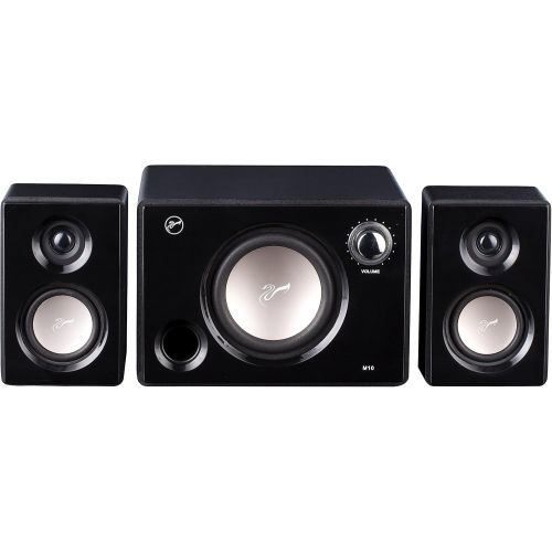  Swans Speakers Swan Speakers - M20-5.1 - 5.1 Powered Bookshelf Speakers - Wooden Cabinets - 65W RMS 8 Subwoofer - Powerful Bass - Compact Luxurious Home Theater - Remote Control