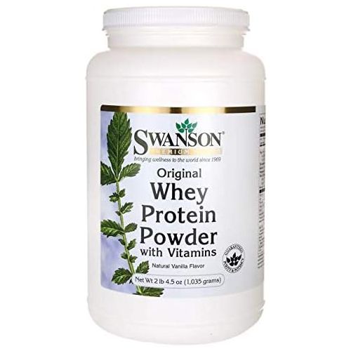  Swanson Original Whey Protein Powder wVitamins 2 lb 4.5 Ounce (1035 g) Pwdr 2 Pack