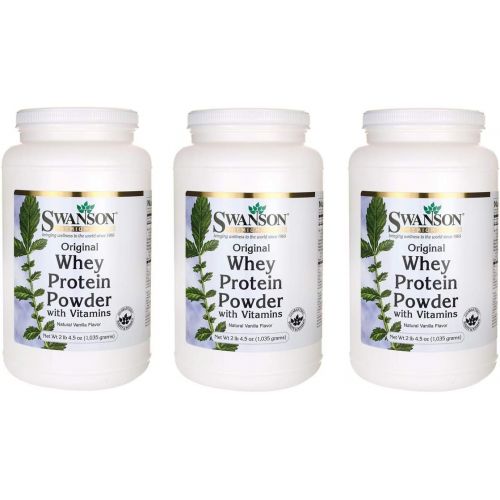  Swanson Original Whey Protein Powder wVitamins 2 lb 4.5 Ounce (1035 g) Pwdr 2 Pack