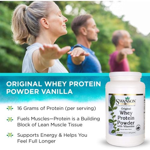  Swanson Original Whey Protein Powder wVitamins 2 lb 4.5 Ounce (1035 g) Pwdr 2 Pack