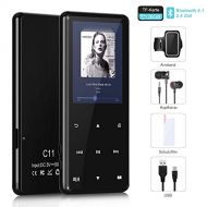 [아마존핫딜]Swark swark MP3 Player Bluetooth MP3 Player, 16GB, Musik Player Bluetooth 4.1, Touch-Taste, 70 Std, Musikplayer 128GB SD-Karte, FM, 2.4 Zoll TFT Bildschirm, Timer, Aufnahme, mit Kopfhoere