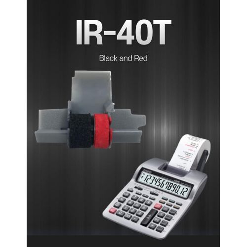  [아마존베스트]Swartz Ink IR-40T Ink Roller, Black and Red Compatible with Canon P23-DH V Calculator, Casio HR-100TM, HR-150TM (1 Pack)