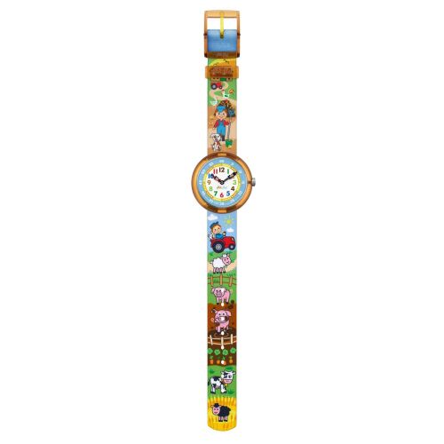  Swatch Kids ZFBNP046 Flik Flak Bauerama Colorful Fabric Watch by Swatch