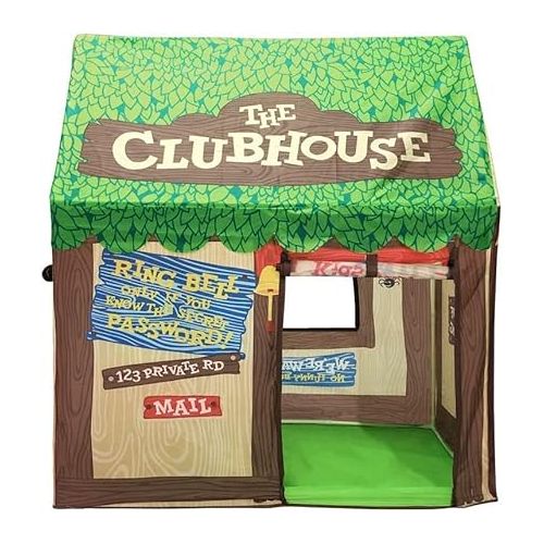  Swehouse Clubhouse Tent Kids Play Tents for Boys School Toys for Indoor and Outdoor Games Children Playhouse with Roll-up Door and Windows