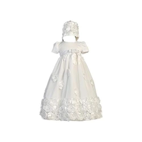  Swea Pea & Lilli Floral Ribbon Tulle Christening Baptism Special Occasion Newborn Dress