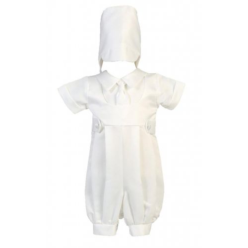  Swea Pea & Lilli Baby Boys Christening Matt Satin Romper