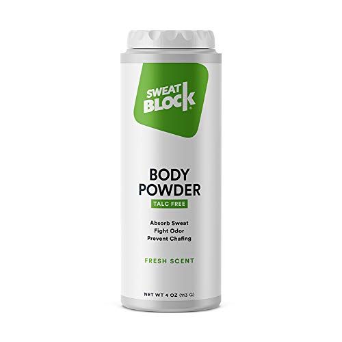  SweatBlock Body Powder for Women and Men, Talc-Free Cornstarch Powder for Deodorizing, Moisture Absorption and Staying Fresh. - 4 oz