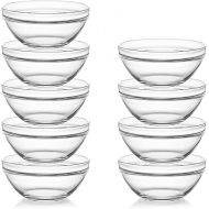 Sweejar 4.5 inch Small Glass Bowls Set, 12 oz Prep Bowls for Cooking, Small Bowls for Kitchen, Dessert Bowls for Ice Cream, 9 pack