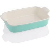 Sweejar Porcelain Baking Dish, Casserole Dish for Oven, 13 x 9.8 Inch Rectangular Bakeware, Lasagna Pan Deep with Handles for Cooking, Cake, Dinner, Kitchen, Banquet and Daily Use (Turquoise)