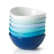 Sweese 102.003 Porcelain Bowls - 18 Ounce for Cereal, Salad - Set of 6, Cool Assorted Colors