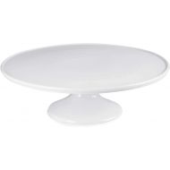 Sweese 12-Inch Porcelain Cake Stand, Round Dessert Stand, White Cupcake Stand for Parties