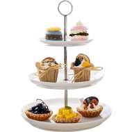 Sweese 3 Tier Cupcake Stand- White Porcelain Cake Stand- Dessert Stand, Tiered Serving Trays for Parties