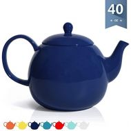 [아마존 핫딜] [아마존핫딜]Sweese 220.103 Porcelain Teapot, 40 Ounce Tea Pot - Large Enough for 5 Cups, Navy