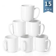 [아마존 핫딜] Sweese 604.001 Porcelain Mugs for Coffee, Tea, Cocoa, 15 Ounce, Set of 6, White