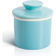 Sweese 305.102 Porcelain Butter Keeper Crock - French Butter Dish - No More Hard Butter - Perfect Spreadable Consistency, Turquoise