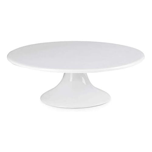  Sweese 708.101 10-Inch Porcelain Cake Stand, Round Dessert Stand, White Cupcake Stand for Parties