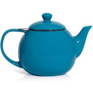 Sweese 221.107 Teapot, Porcelain Tea Pot with Stainless Steel Infuser, Blooming & Loose Leaf Teapot - 27ounce, Steel Blue