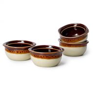 Sweese 114.116 Porcelain French Onion Soup Crocks Bowls - 10 Ounce Top to the Rim for Soup, Stew, Chill, Set of 4