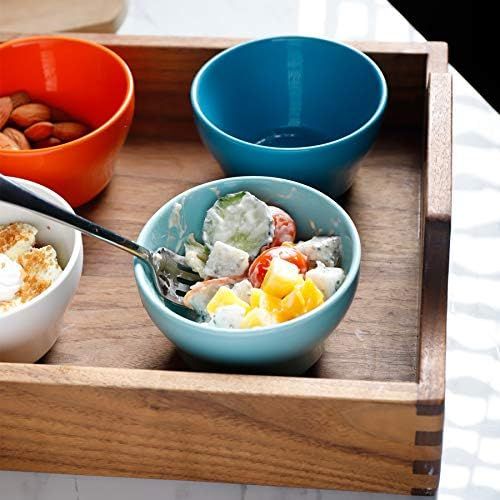  [아마존베스트]Sweese 107.613 Porcelain Bouillon Cups - 8 Ounce Dessert Bowls - Set of 6, Grey