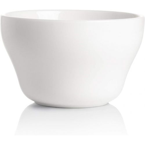  [아마존베스트]Sweese Porcelain 107.000 Bouillon Cup - 8 Ounce Dessert Bowl for Cottage Cheese, Fruit, Crackers, Salsa, Little Size Dishes - Set of 1, White