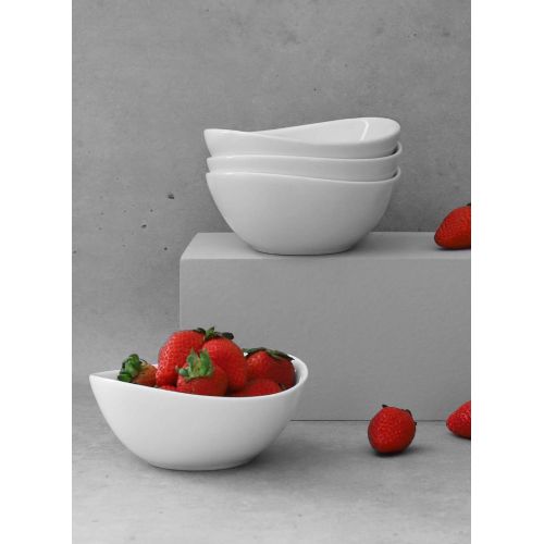  [아마존베스트]Sweese 101.412 Porcelain Bowls - 10 Ounce for Ice Cream Dessert, Small Side Dishes - Set of 4, Black