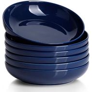 [아마존베스트]Sweese 124.603 Porcelain Salad Pasta Bowls - 30 Ounce - Set of 6, Navy