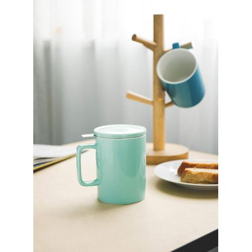  [아마존베스트]Sweese 205.110 Porcelain Tea Mug with Infuser and Lid - 14 OZ, Lilac