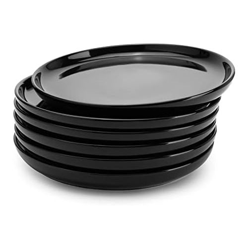  [아마존베스트]Sweese 155.603 Porcelain Round Dessert Salad Plates - 7.4 Inch - Set of 6, Navy