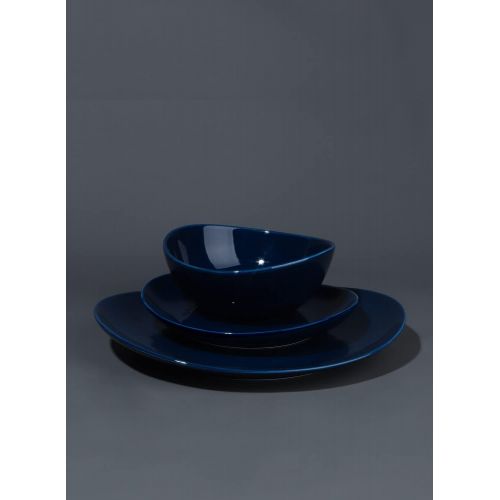  [아마존베스트]Sweese 151.103 Porcelain Dessert Salad Plates - 7.8 Inch - Set of 4, Navy