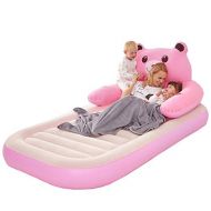 Sweesire Air Mattress, Kids Cartoon Panda Air Bed with Cup Holder Detachable Backrest, Inflatable Bed for Home, Travel, Camp, Parent-Child Time- with Built-in Electric Pump (Cute P