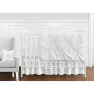 Sweet Jojo Designs Solid Color White Shabby Chic Harper Collection Girl 9-piece Crib Bedding Set by Sweet Jojo Designs